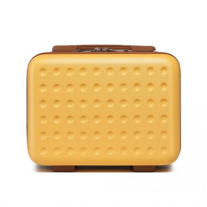 Easy Luggage K2394L - Kono 13 Inch Special Hard Shell ABS Vanity Case - Yellow