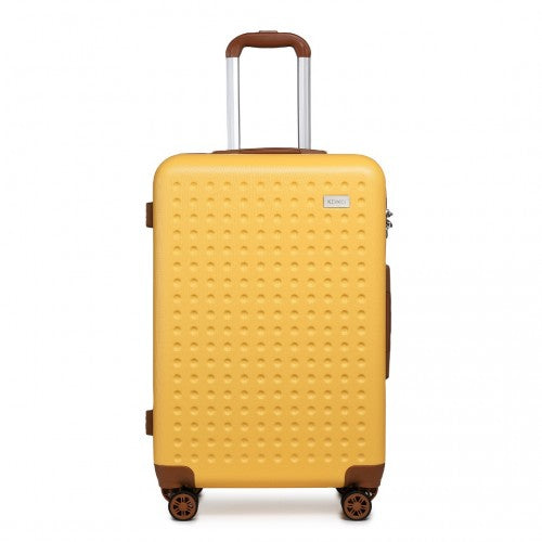 Easy Luggage K2394L - Kono 28 Inch Flexible Hard Shell ABS Suitcase With TSA Lock - Yellow