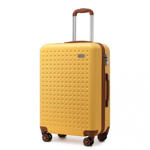 Easy Luggage K2394L - Kono 28 Inch Flexible Hard Shell ABS Suitcase With TSA Lock - Yellow