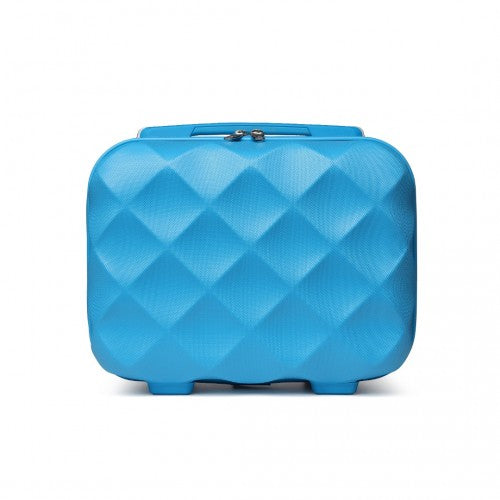 Easy Luggage K2395L - British Traveller 13 Inch Ultralight ABS And Polycarbonate Vanity Case - Blue