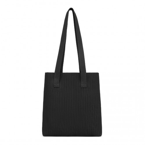 Easy Luggage LB2326 - Miss Lulu Large Capacity Polyester Tote Shopping Bag - Black
