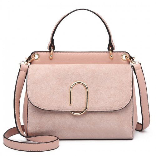 Easy Luggage LB6871-MISS LULU STYLISH LADIES LEATHER HANDBAG SHOULDER BAG PINK