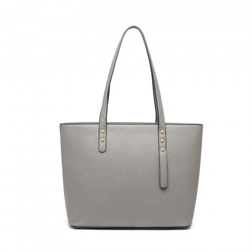 Easy Luggage LG6931 - Miss Lulu 4 Piece Handbag Set - Grey