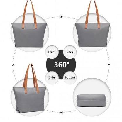 Easy Luggage LH2240 - Miss Lulu Casual Waterproof Shopping Tote Bag - Grey