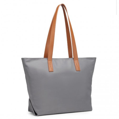 Easy Luggage LH2240 - Miss Lulu Casual Waterproof Shopping Tote Bag - Grey