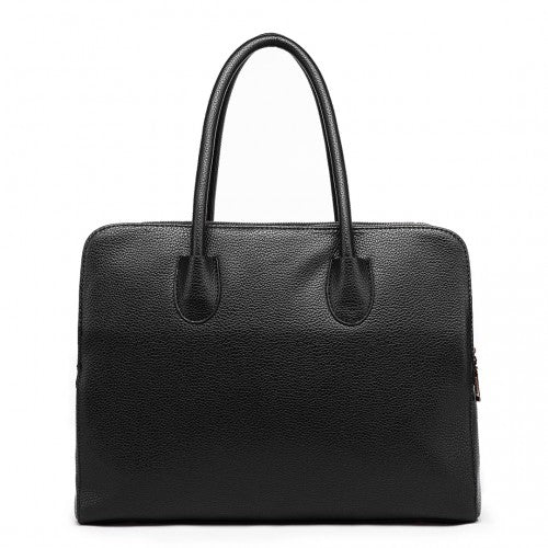 Easy Luggage LT1726 - Miss Lulu Textured PU Leather Medium Size Classic Tote Bag Shoulder Bag