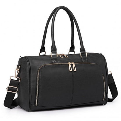 Easy Luggage LT6638 - Miss Lulu Leather Look Maternity Changing Shoulder Bag Black
