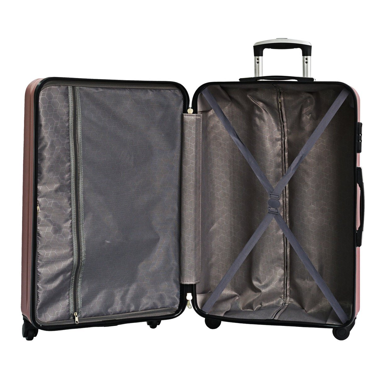 Easy Luggage Madisson Super Lightweight Hard Shell Luggage featuring 4 smooth-rolling spinner wheels Coral