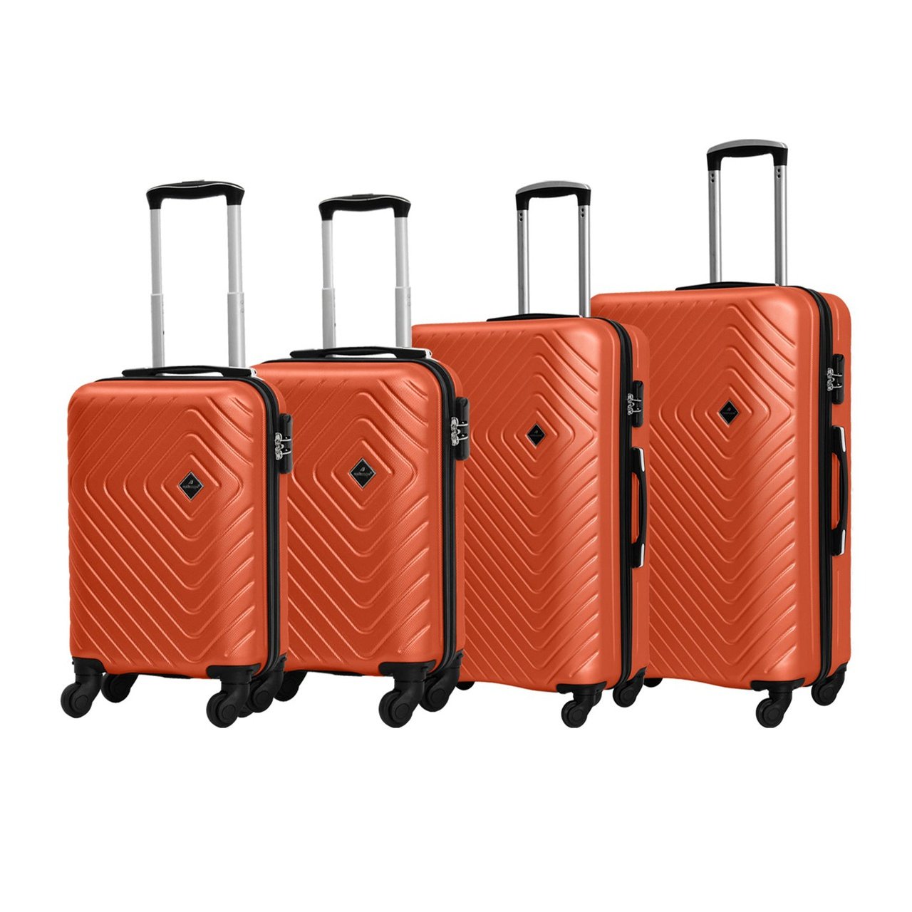 Easy Luggage Madisson Super Lightweight Hard Shell Luggage featuring 4 smooth-rolling spinner wheels Coral