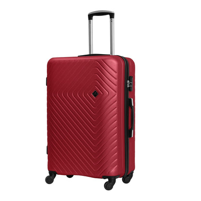 Easy Luggage Madisson Super Lightweight Hard Shell Luggage featuring 4 smooth-rolling spinner wheels Burgundy