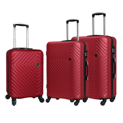Easy Luggage Madisson Super Lightweight Hard Shell Luggage featuring 4 smooth-rolling spinner wheels Burgundy