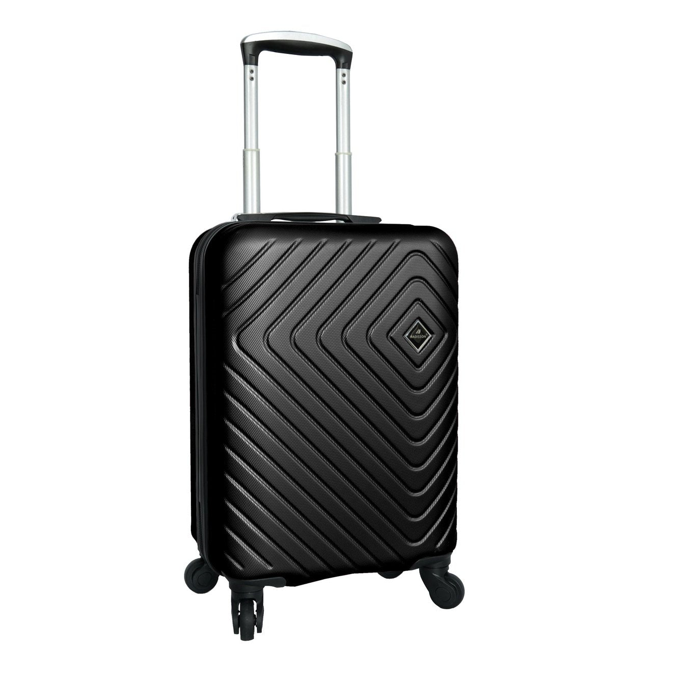 Easy Luggage Madisson Super Lightweight Hard Shell Luggage featuring 4 smooth-rolling spinner wheels Black