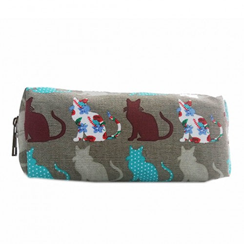 Easy Luggage PC-CT - Miss Lulu Canvas Pencil Case Cat Grey