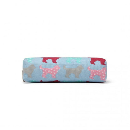 Easy Luggage PC - Miss Lulu Canvas Pencil Case Dog Blue