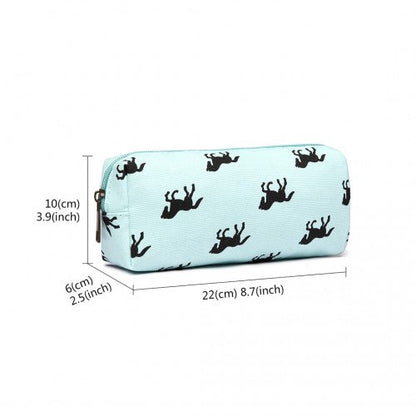 Easy Luggage PC - Miss Lulu Canvas Pencil Case Horse Blue