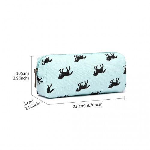 Easy Luggage PC - Miss Lulu Canvas Pencil Case Horse Blue