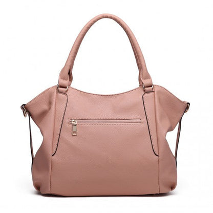 Easy Luggage S1716 - Miss Lulu Soft Leather Elegant Simple Shoulder Bag - Nude