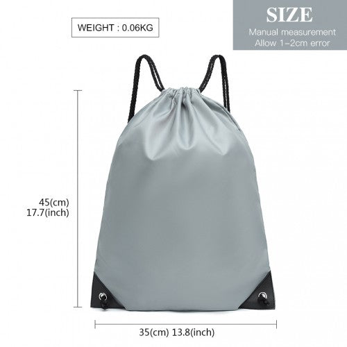 Easy Luggage S2020 - Kono Polyester Drawstring Backpack - Grey