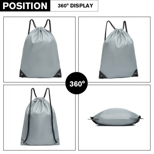 Easy Luggage S2020 - Kono Polyester Drawstring Backpack - Grey