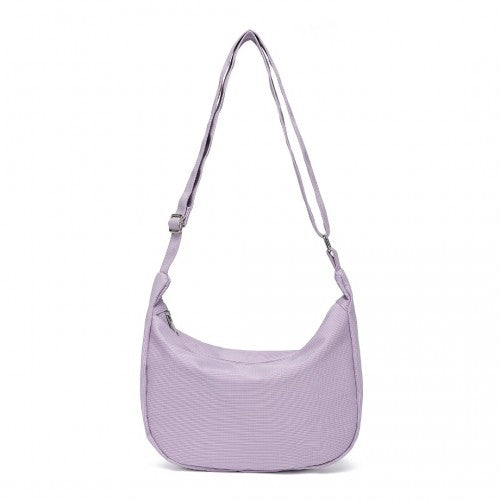 Easy Luggage S2314 - Water-resistant Portable Crescent Shoulder Cross Body Bag - Purple